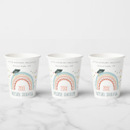 Cute Kinder Boho Rainbow Stars Preschool Afstudere Papieren Bekers