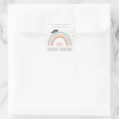 Cute Kinder Boho Rainbow Stars Preschool Afstudere Vierkante Sticker (Tas)