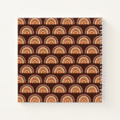 Cute Kinder Boho-regenboog op bruin Notitieboek (Achterkant)