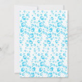 Cute Kinder Bubble Birthday Party Invitation Kaart (Achterkant)