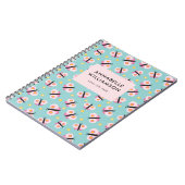 Cute Kinder Butterfly-patroon Notitieboek (Linkerzijde)