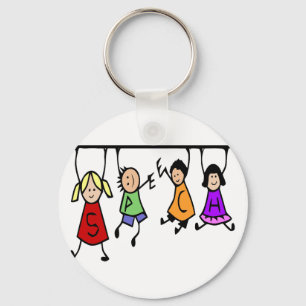 Cute Kinder Cartoon Speech Therapist art. Sleutelhanger