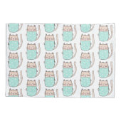 Cute Kinder Cat Pattern Kussensloop (Achterkant)