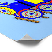 Cute Kinder Choo Choo Train Personalized Poster (Hoek)