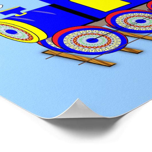 Cute Kinder Choo Choo Train Personalized Poster (Hoek)