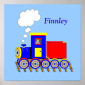 Cute Kinder Choo Choo Train Personalized Poster (Voorkant)