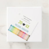 Cute Kinder Crayon Fun Rainbow Preschool Afstudere Bedankjes Labels (In situ)