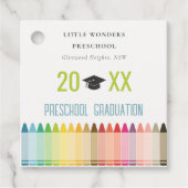 Cute Kinder Crayon Fun Rainbow Preschool Afstudere Bedankjes Labels (Voorkant)
