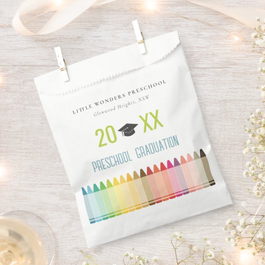 Cute Kinder Crayon Fun Rainbow Preschool Afstudere Bedankzakje (Geknipt)