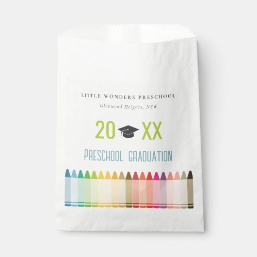 Cute Kinder Crayon Fun Rainbow Preschool Afstudere Bedankzakje (Voorkant)