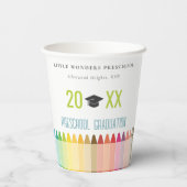 Cute Kinder Crayon Fun Rainbow Preschool Afstudere Papieren Bekers (Achterkant)