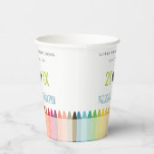 Cute Kinder Crayon Fun Rainbow Preschool Afstudere Papieren Bekers (Rechts)