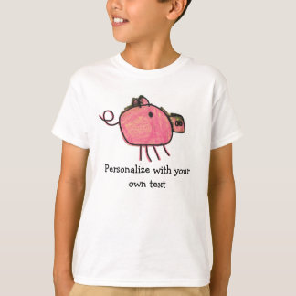 Cute Kinder Crayon Pig Shirt