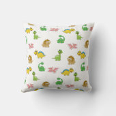 Cute Kinder Dinosaur Animal Pattern Waterverf Kussen (Achterkant)