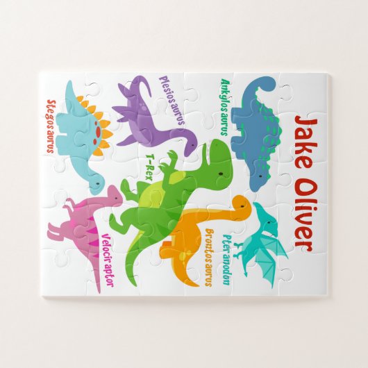 Cute Kinder Dinosaur Legpuzzel (Horizontaal)