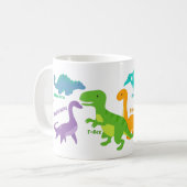 Cute Kinder Dinosaur Names Koffiemok (Voorkant links)