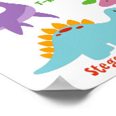 Cute Kinder Dinosaur Nursery Poster (Hoek)