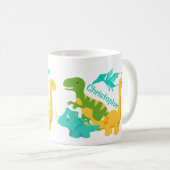 Cute Kinder Dinosaur Personalized Koffiemok (Voorkant rechts)