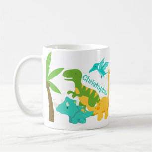 Cute Kinder Dinosaur Personalized Koffiemok