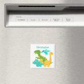 Cute Kinder Dinosaur Personalized Magneet (Insitu (Vaatwasser))