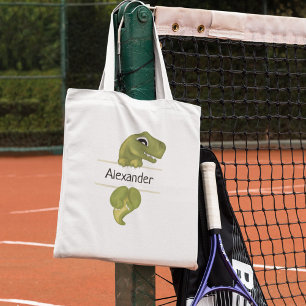 Cute Kinder Dinosaur Personalized Tote Bag