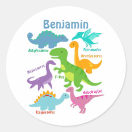 Cute Kinder Dinosaur Ronde Sticker