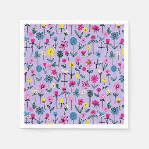 Cute Kinder Floral Pattern Servet
