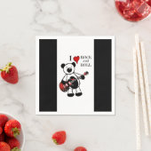 Cute Kinder Guitar Rock en Roll Teddy Music Party Servet (Insitu)