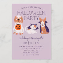 Cute Kinder Halloween Birthday Party