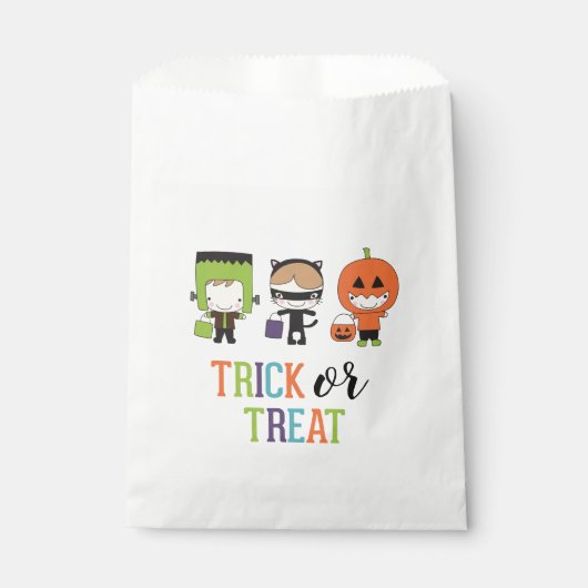 Cute kinder Halloween Birthday Trick or treat Part Bedankzakje (Voorkant)
