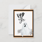Cute Kinder Halloween Boo to You Ghost Notitiekaartje (Voorkant)