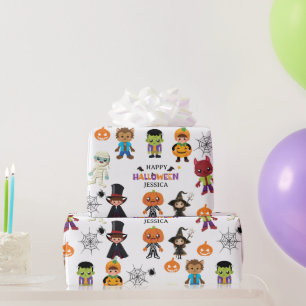 Cute Kinder Halloween Costume Party Cadeaupapier