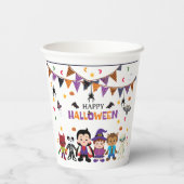 Cute Kinder Halloween Costume Party Papieren Bekers (Achterkant)