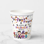 Cute Kinder Halloween Costume Party Papieren Bekers (Voorkant)