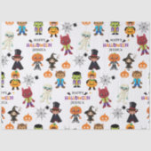 Cute Kinder Halloween Costume Party Tissuepapier (Voorkant)