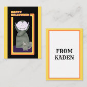 Cute Kinder Halloween Dracula Vampire Notitiekaartje (Voorkant / Achterkant)