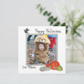 Cute Kinder Halloween-fotokaart Kaart (Staand voorkant)