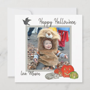 Cute Kinder Halloween-fotokaart Kaart