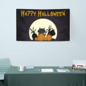 Cute Kinder Halloween Party Black Cat Graveyard Spandoek (Beurs)