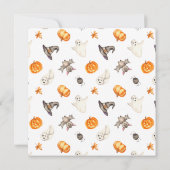 Cute Kinder Halloween Party Kaart (Achterkant)