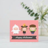 Cute Kinder Halloween Trick or treat Briefkaart (Staand voorkant)