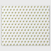 Cute Kinder Honey Bee Theme Gift Wrapping Paper Cadeaupapier (Vlak)