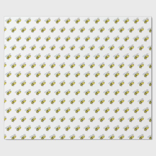 Cute Kinder Honey Bee Theme Gift Wrapping Paper Cadeaupapier (Vlak)