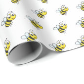 Cute Kinder Honey Bee Theme Gift Wrapping Paper Cadeaupapier (Rol Hoek)