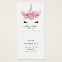 Cute Kinder Jewelry Unicorn Earring Vierkante Visitekaartjes