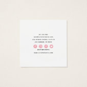 Cute Kinder Jewelry Unicorn Earring Vierkante Visitekaartjes (Achterkant)