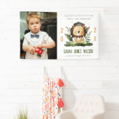 Cute Kinder Lion Foliage Photo Preschool Afstudere Spandoek (Insitu)