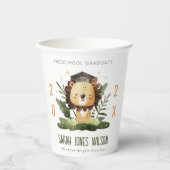 Cute Kinder Lion Foliage Preschool Graduparty Papieren Bekers (Voorkant)