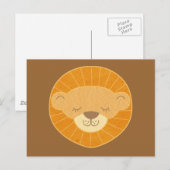 Cute Kinder Lion Head Briefkaart (Voorkant / Achterkant)