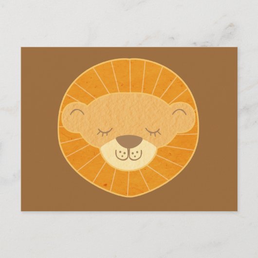 Cute Kinder Lion Head Briefkaart (Voorkant)